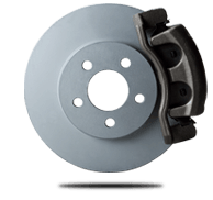 Brake rotor and caliper. New brake pads and rotors.